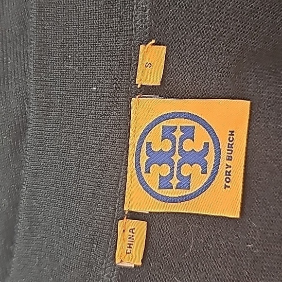 Tory Burch Black Merino Wool Cardigan Women’s Size Small - Picture 6 of 8